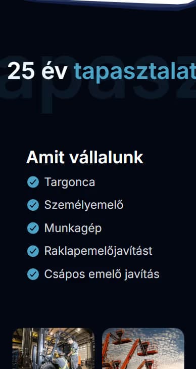 Emelospec weboldal mobilnézet