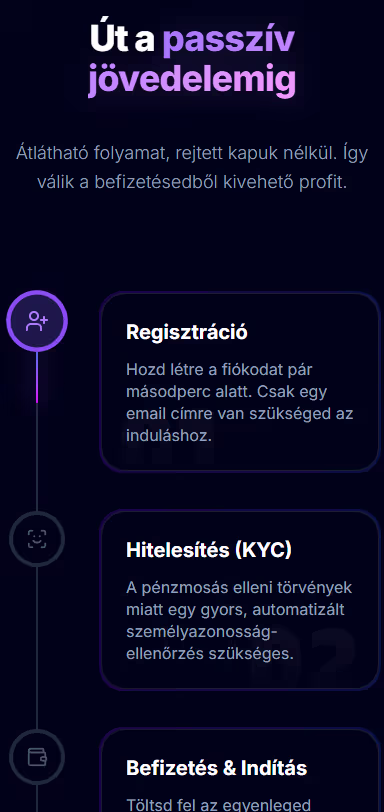 Alegex weboldal mobilnézet