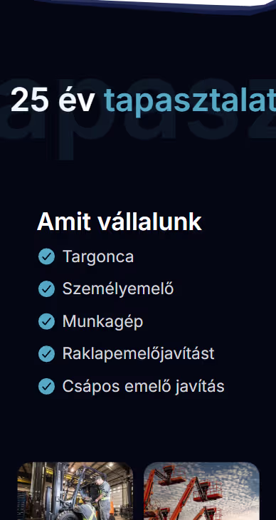 Emelospec weboldal mobilnézet